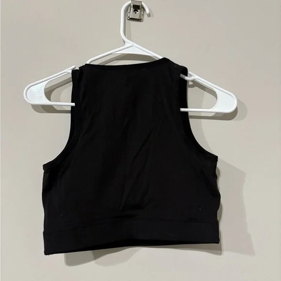 Balance Women's Black Zip Up Sports Bra Small Support Racerback - Picture 3 of 3